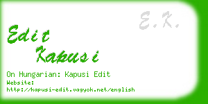edit kapusi business card